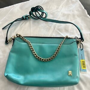 Antonio Melani Aqua  Soft Leather crossbody Bag NWT